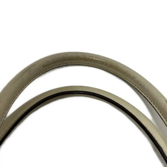 COACH Hampton Leather Satchel 8A69 Beige Leather - Handbag - Picture 8 of 9